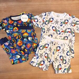 Bundle: Showstoppers Pride Lands Short Sleeve PJ Set + Star Tee + Shorts, 4T